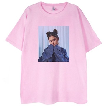 T-shirt Ariana Grande Thank U różowa koszulka M