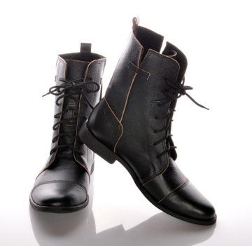 BULLET SHOES, ВЫСОКАЯ ГОЛОВКА, ПЕРЕНОСКИ, коричневые, КОЖАНЫЕ ботинки Челси, ботильоны, CASUAL MEN 42