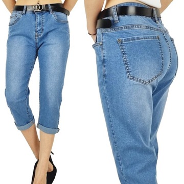 DAMSKIE SPODNIE JEANSOWE RYBACZKI - Plus - Size 4
