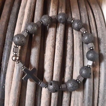 Мужской браслет - четки на руку, цифра десять.