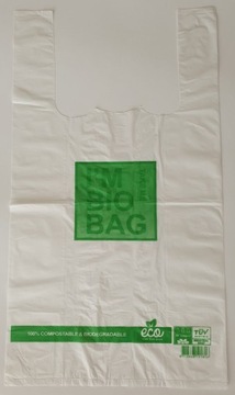 Reklamówki 30x55 cm biodegradowalne ziemniaczane