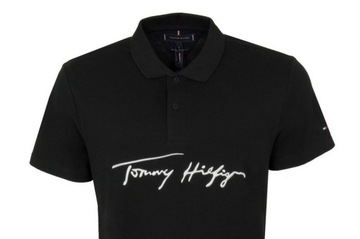 TOMMY HILFIGER polo męskie, czarne, S