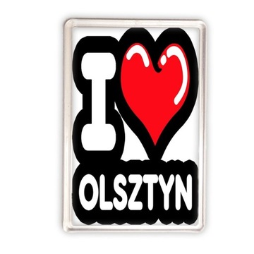 magnes akrylowy kocham Olsztyn