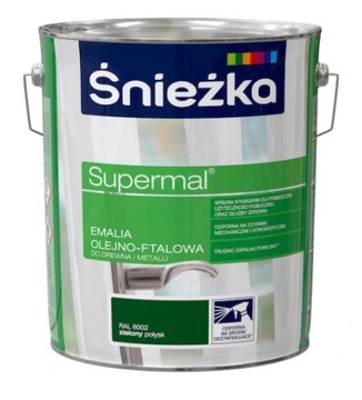 Emalia olejno-ftalowa Śnieżka Supermal Zielony 10 l
