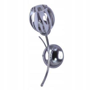 Lampa Ścienna Jednopunktowa Chromowana Nowoczesna