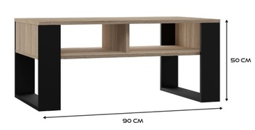 ПОЛКИ ДЛЯ ЖУРНАЛЬНОГО СТОЛИКА TRENCH MODERN 2P SONOMA ЧЕРНЫЙ