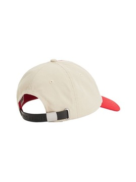 TOMMY HILFIGER CZAPKA Z DASZKIEM SPLICE RED/BEIGE