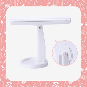 КОСМЕТИЧЕСКОЕ ЗЕРКАЛО СО СВЕТОДИОДНОЙ ПОДСВЕТКОЙ СКЛАДНОЕ ЗЕРКАЛО ДЛЯ МАКИЯЖА ПРЕМИУМ-ПРЕМИУМ