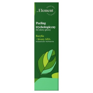 Element Peeling trychologiczny do skóry głowy Bazylia + kwasy AHA, 100 ml