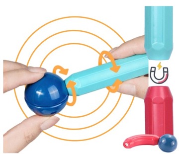 KLOCKI MAGNETYCZNE KONSTRUKCYJNE PATYCZKI STICKS