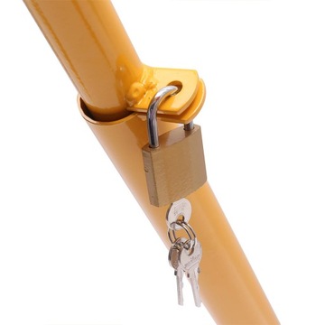 Складной запираемый парковочный замок с ключом и навесным замком