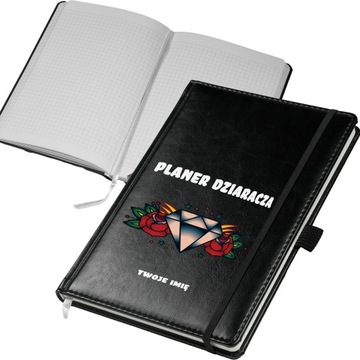 ZESZYT NOTES A5 144s NOTATNIK PLANER Z WZOREM NADRUK LOGO DLA TATUAŻYSTY