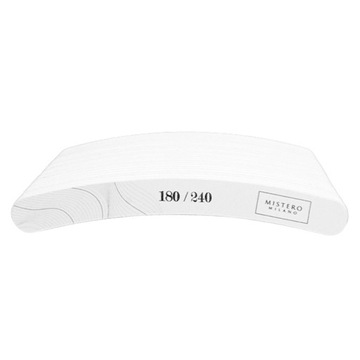 PILNIK DO PAZNOKCI ŻELU Basic 180/240 banan 25szt. Mistero Milano 8039/25