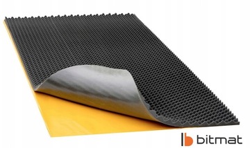 ЗВУКОВОЙ КОВрик АКУСТИЧЕСКАЯ ПЕНА, ВОЛНА, КЛЕЙ, вафельная панель, 4 см, кабина динамика