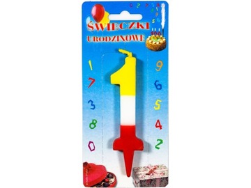 Свеча на день рождения для красочного торта № 5