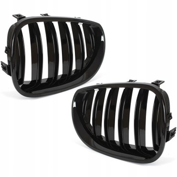 Nerki GRILL CZARNE połysk E60 E61 03-10 M PAKIET