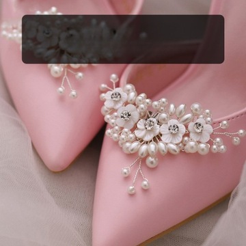 2 SZTUKI ŚLUBNE KLIPSY DO BUTÓW NA WYSOKIM OBCAsie KLIPS DO BUTÓW DLA PANNY MŁODEJ