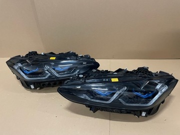 BMW 4 M4 M3 G22 G26 G80 G82 LAMPA LAMPY LASER CZARNE SHADOW LEWA PRAWA KPL