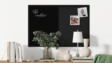 Доска COMBI, черная, магнитная пробка, 90х60 см