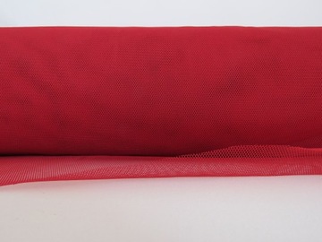 TIUL SZTYWNY krawiecki SIATKA 35 g/m2 Szer. 160 cm CZERWONY CIEMNY 0,5 m
