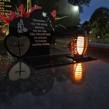 СОЛНЕЧНЫЙ ФАКЕЛ СВЕТОДИОДНАЯ СТАТУЭТКА СЕРДЦА ДЛЯ КЛАДБИЩА МОГИЛА БОЛЬШАЯ