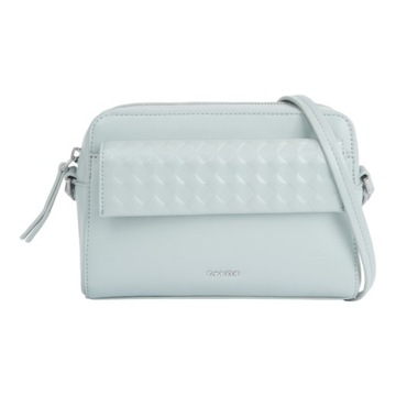 CALVIN KLEIN TOREBKA DAMSKA CALVIN MINI QUILT CAMERA BAG SZARA