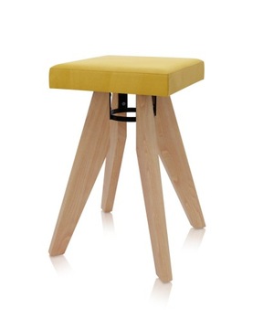 Taboret KUCHENNY TECHNO buk naturalny - focus 12