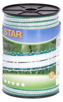 TAŚMA OGRODZENIOWA STAR 200 M X 12 MM, KERBL