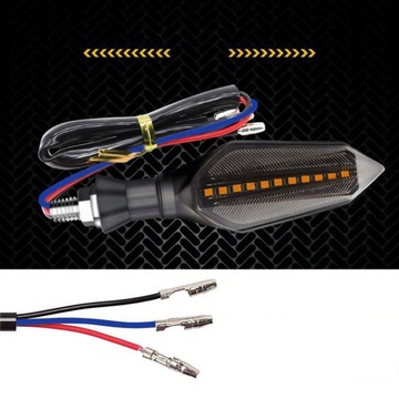 СВЕТОДИОДНЫЙ СИГНАЛ ПОВОРОТА ДЛЯ МОТОЦИКЛА QUADA ОРГАНИЗАЦИЯ ОРАНЖЕВЫЙ 12 СВЕТОДИОДОВ 2 ШТ.