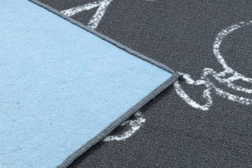 DYWAN DZIECIĘCY 200x250 cm SZKOŁA szary @111741