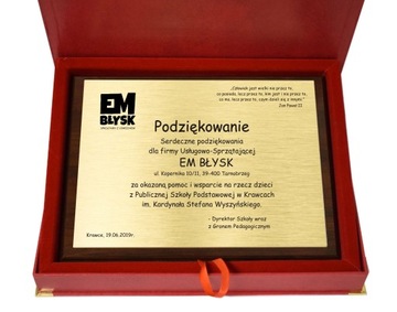 Elegancki Dyplom a5 laminat z etui dowolny Grawer!