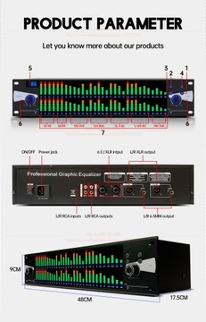 Горячая распродажа DJ-системы, новый 2U двойной 31-полосный графический эквалайзер
