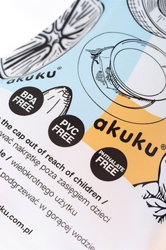 AKUKU SACHETS, МНОГОРАЗОВЫЕ ТРУБКИ ДЛЯ ЕДЫ, 5 ШТ.
