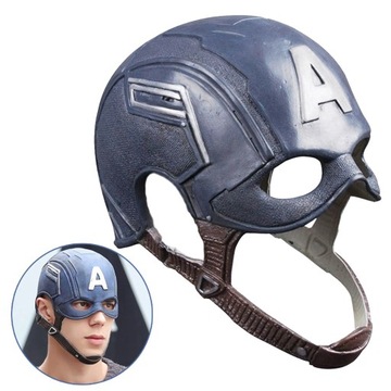 МАСКА КАПИТАНА АМЕРИКА ШЛЕМ С РЕГУЛИРУЕМОЙ ПОВЯЗКОЙ НА ГОЛОВЕ ДЛЯ КОСТЮМОВ КОСПЛЕЙ РЕКВАРИАТ
