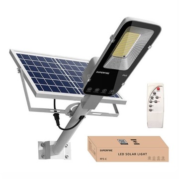 SUPERFIRE MOCNA LAMPA SOLARNA LED 263W PANEL SŁONECZNY ZEWNĘTRZNA PILOT
