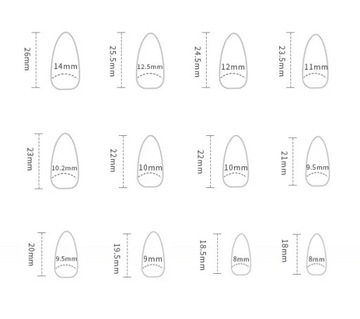 Искусственные ногтей Советы миндаль золотой розовый самок