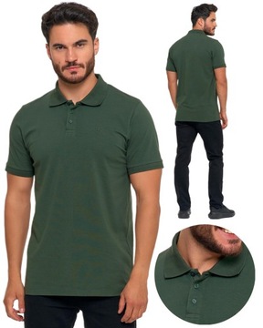 Koszulka męska MORAJ bawełniana Koszulka Polo Khaki REGULAR FIT r. 3XL