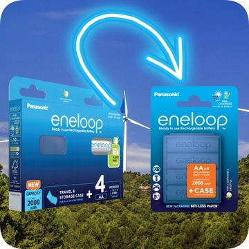 4 x Akumulatorki Baterie ENELOOP R6/AA 2000mAh+ Mocny Box