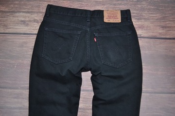 LEVIS 504 REGULAR STRAIGHT FIT SPODNIE BLACK JEANS MEN 34/32