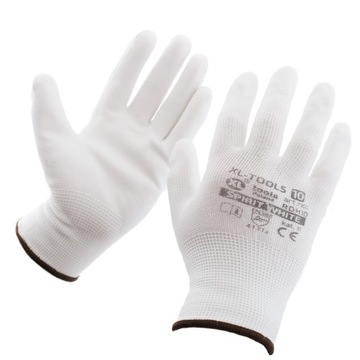 RĘKAWICE ROBOCZE WHITE 10 BIAŁE
