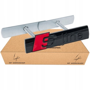 EMBLEMAT ZAMIENNIK DO S-LINE ZNACZEK LOGO GRILL CZARNY POŁYSK