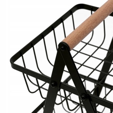 3-ЯРУСНАЯ КОРЗИНА ДЛЯ ФРУКТОВ, ЧЕРНЫЙ ЦВЕТ, ПОДСТАВКА, МЕТАЛЛИЧЕСКАЯ КОРЗИНА