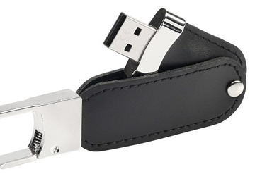 PENDRIVE REKLAMOWY USB z logo skórzany PDv-26 32GB Z GRAWEREM 10 SZT