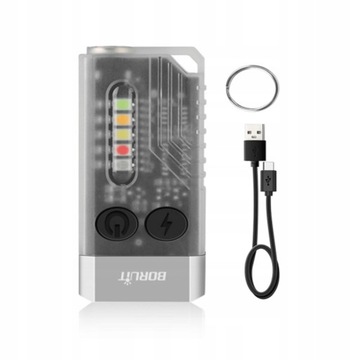 BORUiT V10 EDC-брелок-фонарик портативный Micro LA