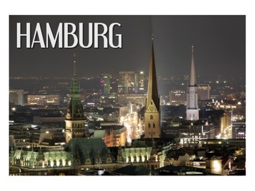 HAMBURG - Panorama - Miasto - Magnes na lodówkę