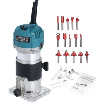 МОЩНЫЙ ФРЕЗЕРНЫЙ СТАНОК ВЕРХНЕГО ШПИНДЕЛЯ ДЛЯ ДЕРЕВА 30000ОБ/МИН 800ВТ + 15 ШТ. ФРЕЗЕРНЫХ РЕЗОВ