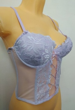 36C 80C Корсет Secret Possessions фиолетовый сиреневый кружево со стразами