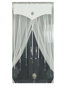 PANEL OZDOBNY AŻUROWY OZDOBA 60x115 GIRLANDA KRYSZTAŁKI SZKLANE GLAMOUR