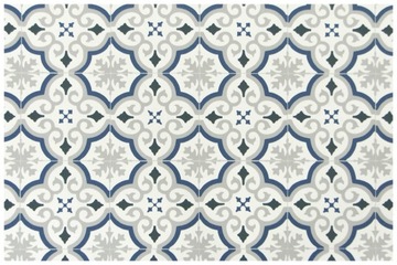 szer. 2 m NIEBIESKA WYKŁADZINA PCV GUMOLEUM AZTECKI PASTELOWY WZÓR