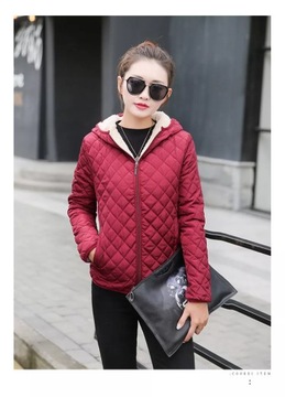 Women's Hooded Jacket Casual Basic Warm Velvet Lam